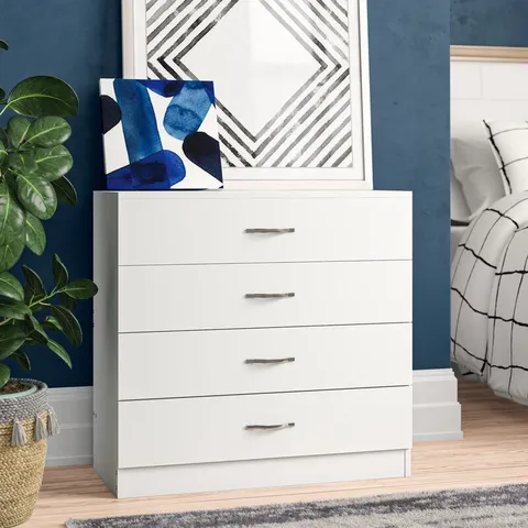 BOXED MAYBERY 4 DRAWER CHEST - WHITE