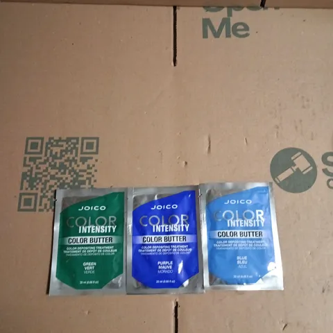 BOX OF APPROXIMATELY 35 ASSORTED JOICO PRODUCTS TO INCLUDE: COLOR BUTTER 