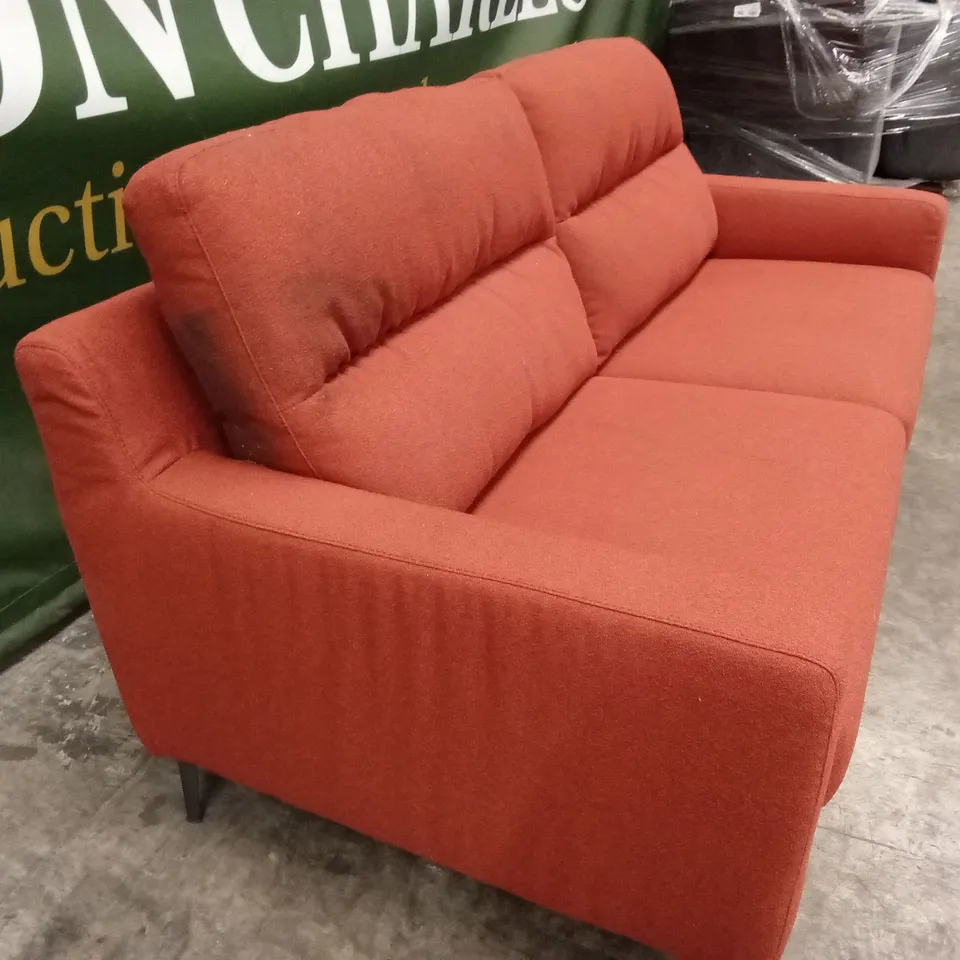 QUALITY DESIGNER ITALIAN MADE ALESSANDRO 3 SEATER FABRIC SOFA - LOBSTER