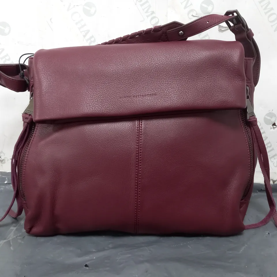 AIMEE KESTENBERG BALI LEATHER HOBO BAG IN BURGUNDY