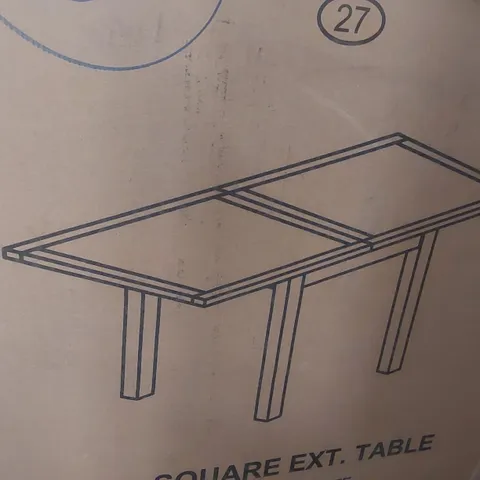 BOXED SALISBURY LITE OAK 2-6 SEATER FLIP TOP SQUARE DINING TABLE