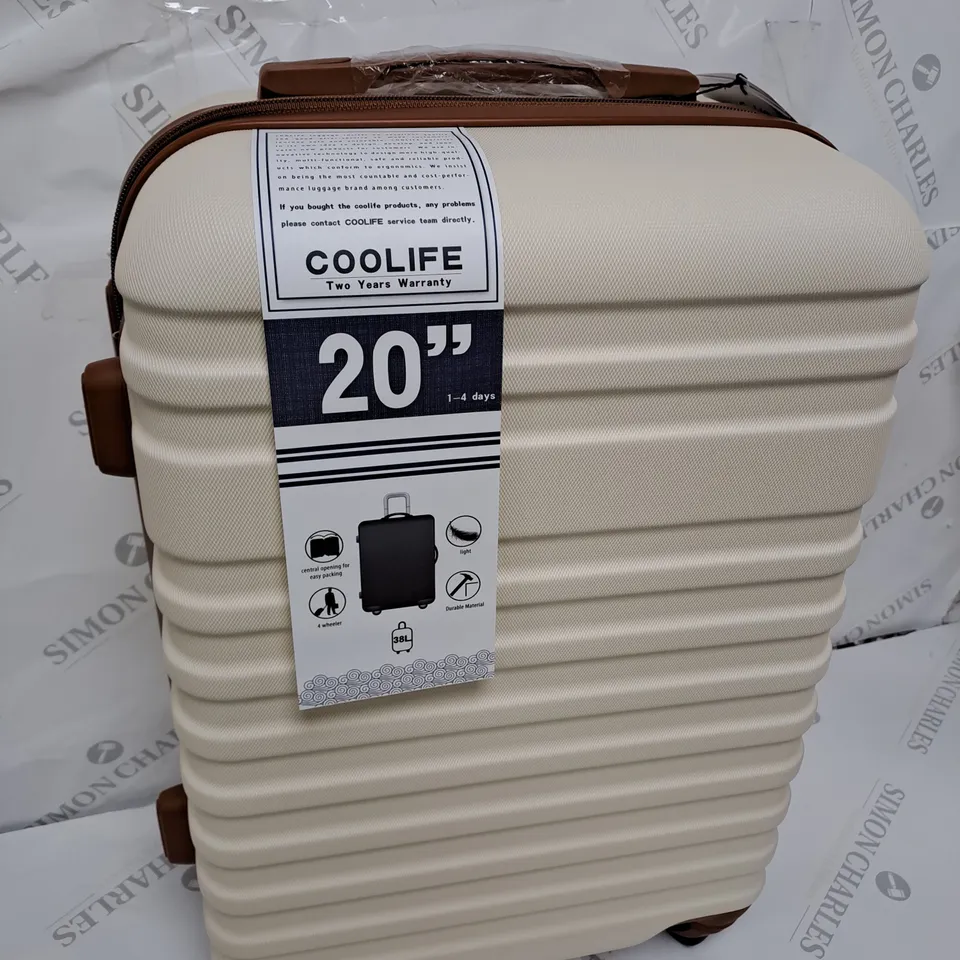 COOLIFE SUITCASE TROLLEY CARRY ON HAND CABIN LUGGAGE HARD SHELL TRAVEL BAG
