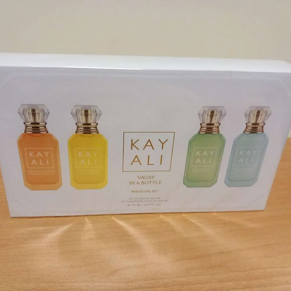 BOXED AND SEALED KAY ALI VAAY IN A BOTTLE MINATURE SET SET OF FOUR EAU DE PARFUM