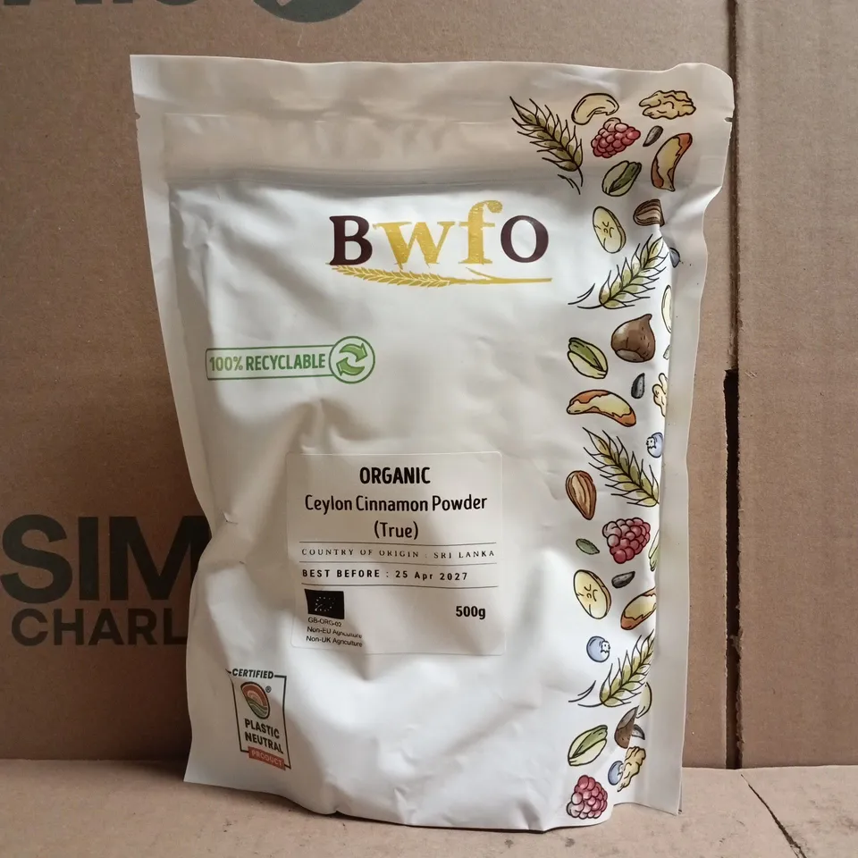 BWFO ORGANIC CEYLON CINNAMON POWDER (500G)