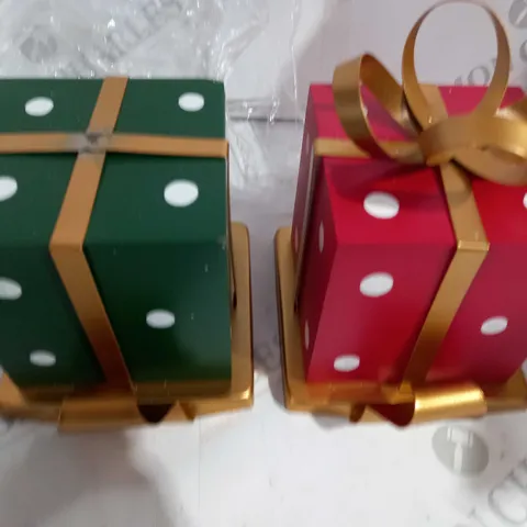 SANTA EXPRESS SET OF 2 PRESENT STOCKING HOLDERS