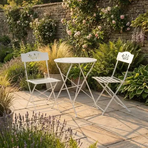 BOXED CHURCHGATE METAL FILIGREE FOLDABLE BISTRO SET (1 BOX)
