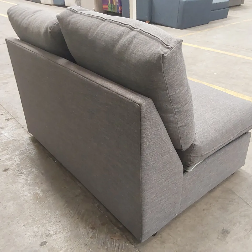 QUALITY DESIGNER GREY FABRIC SOFA BED SECTION