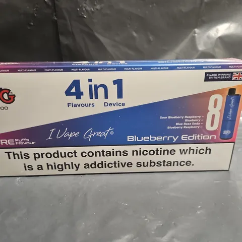 IVG VAPE GREAT 4 IN 1 FLAVOURS DEVICE BLUEBERRY EDITION BOXED 