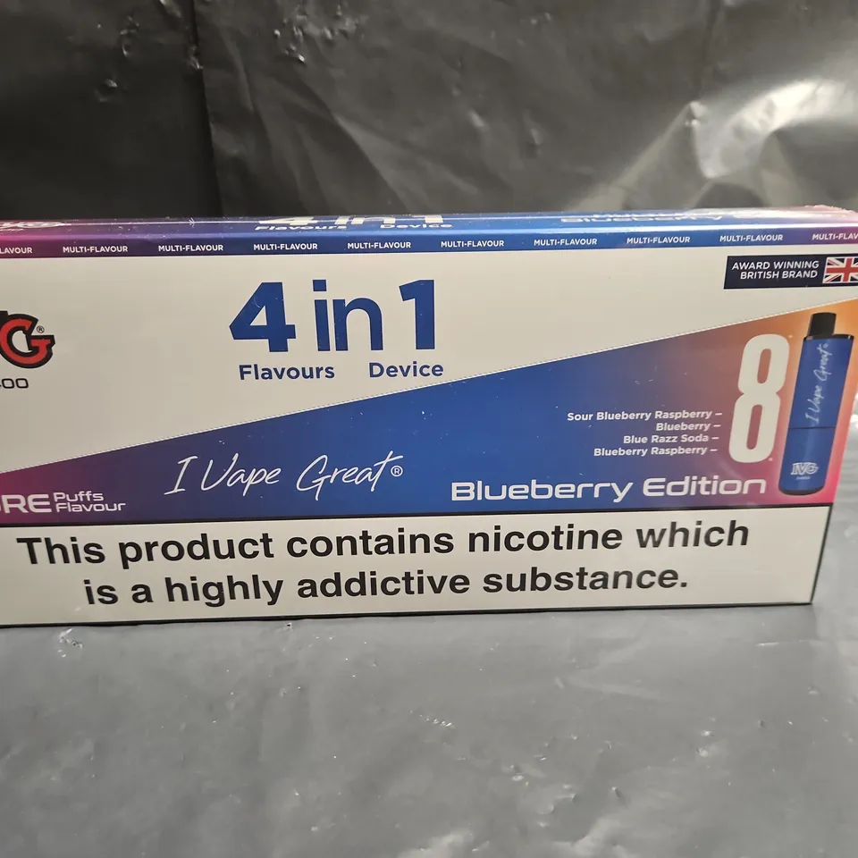 IVG VAPE GREAT 4 IN 1 FLAVOURS DEVICE BLUEBERRY EDITION BOXED