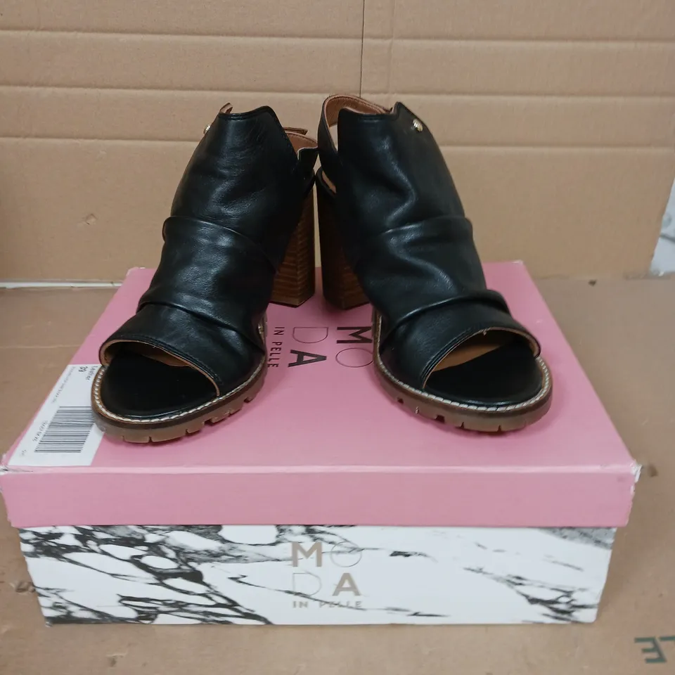 MODA IN PELLE MIRIANNE LEATHER SHOES BLACK SIZE 6