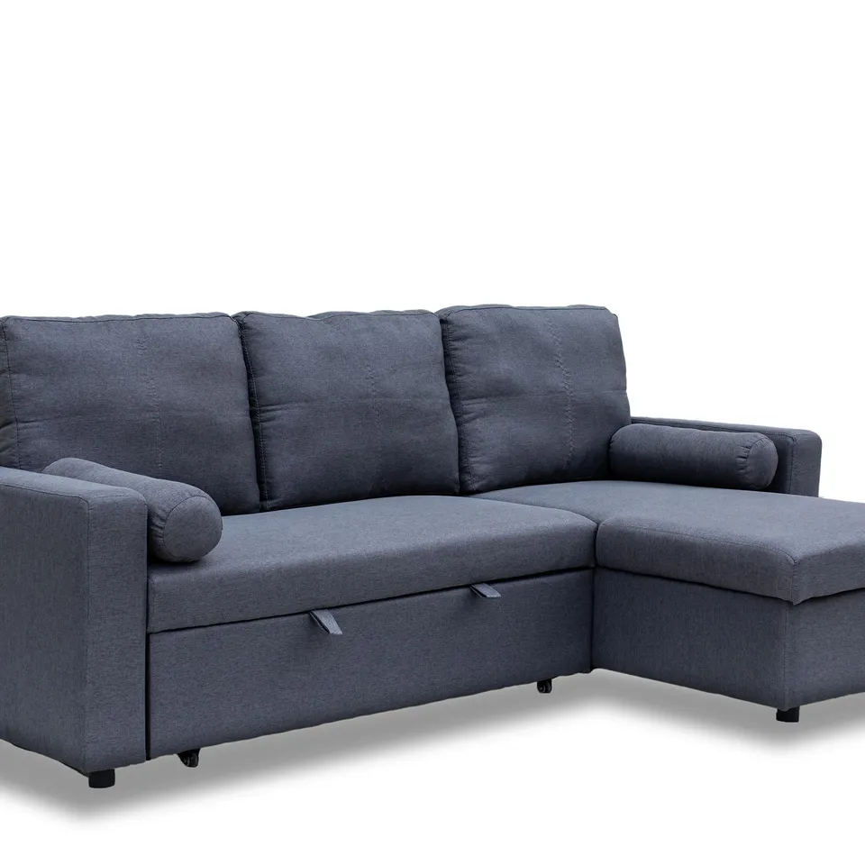 MANHATTAN GREY 3 SEAT CORNER SOFA BED SET - LEFT OR RIGHT