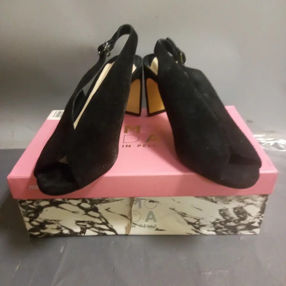 MODA IN PELLE CHRISSI SUEDE PEEP TOE SLING BACK SANDALS SIZE EU 39