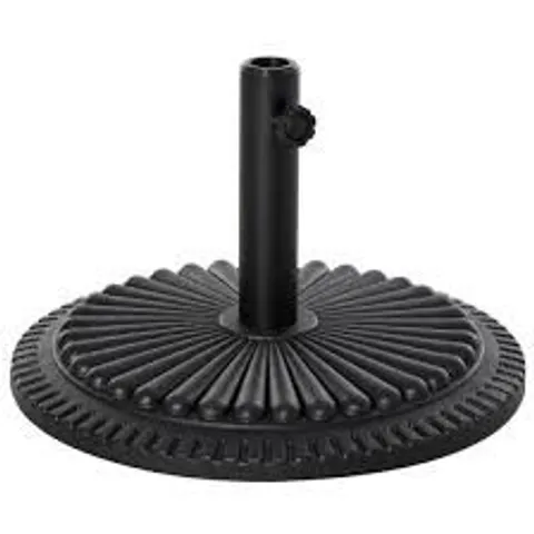 BOXED OUTSUNNY 14KG ROUND CEMENT PARASOL BASE - BLACK (1 BOX)