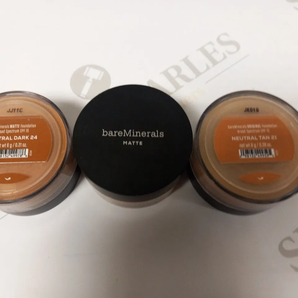 APPROXIMATELY 75 ASSORTED BARE MINERALS MATTE FOUNDATION 6G