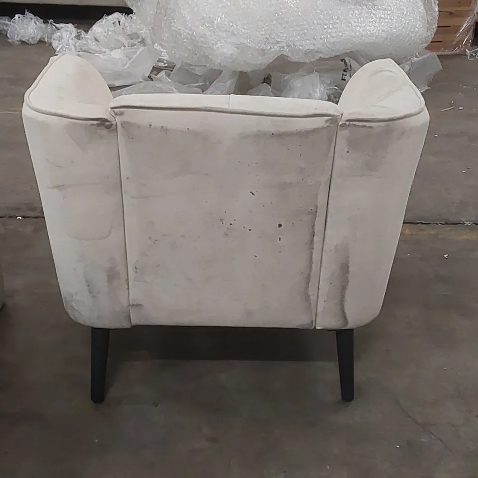 QUALITY DESIGNER FABRIC UPHOLSTERED ARMCHAIR