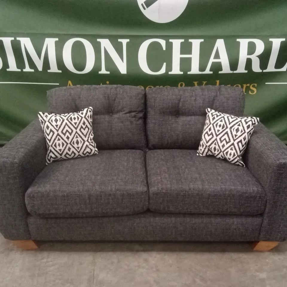 PRENT FABRIC 2 SEATER SOFA - GREY RRP £749