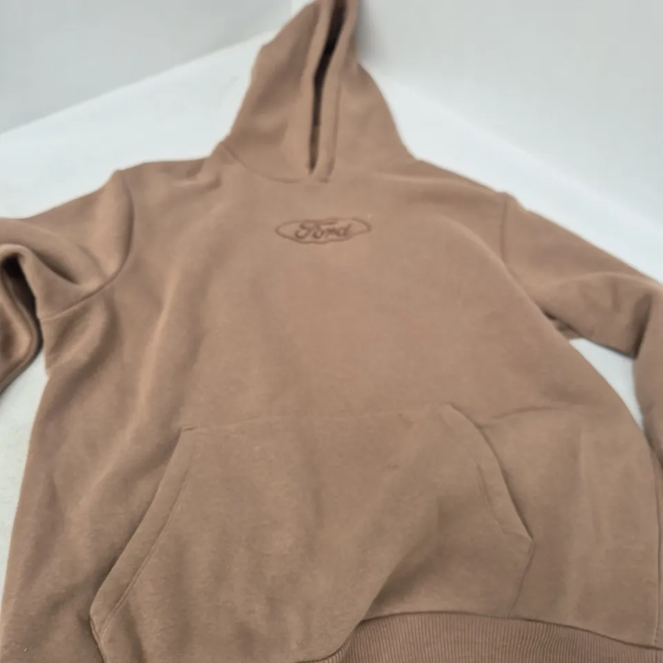 FORD MUSTANG OFFICIAL LICENSED HOODIE – BROWN – SIZE L