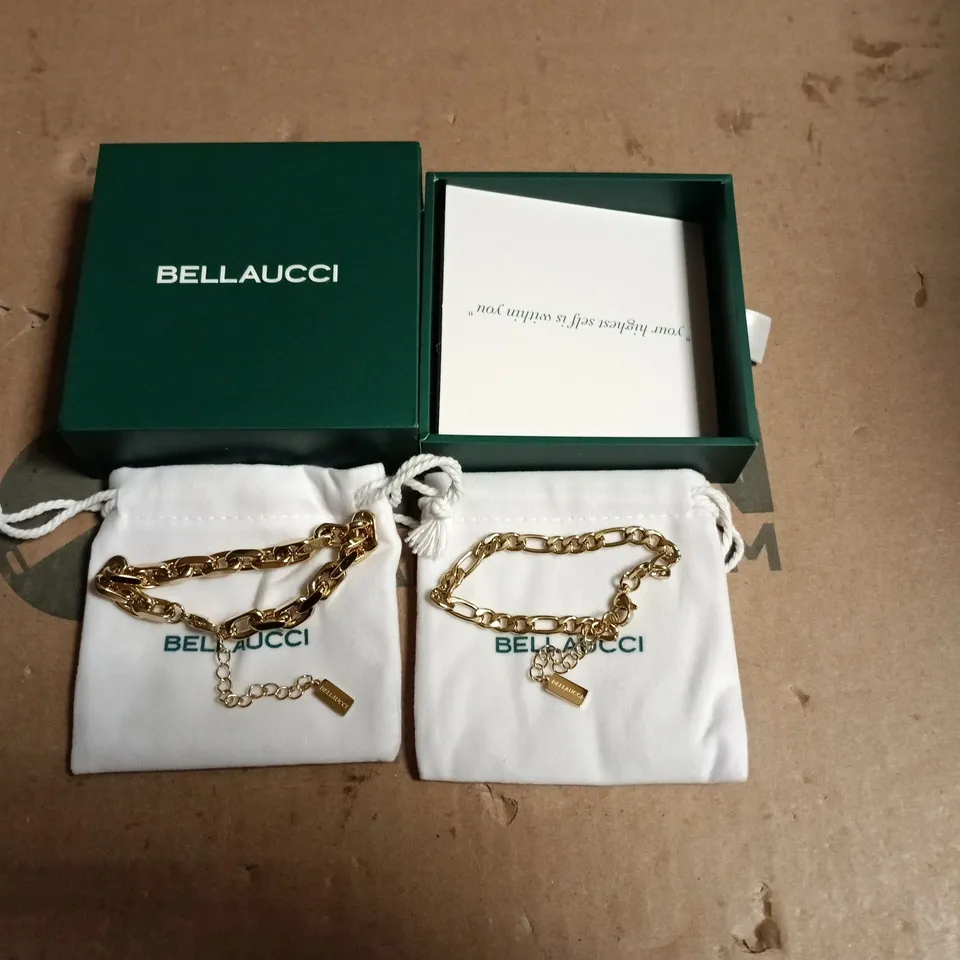 LOT OF 2 BELLAUCCI GOLD TONE BRACELETS