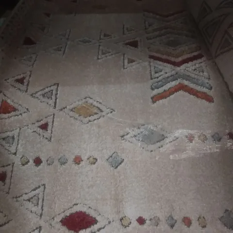 MALAGA HURON BOHEMIAN TRIBAL BEIGE RUG 3'11"X5'3"