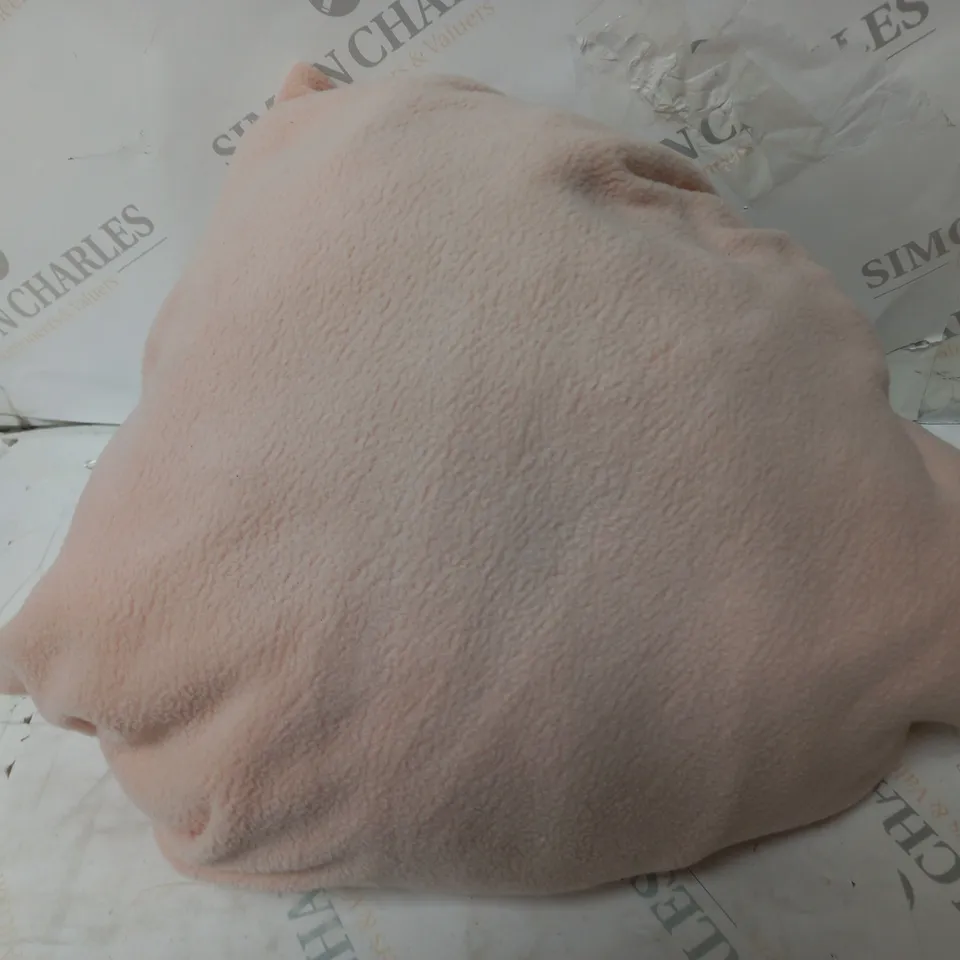 COZEE HOME SET TWO OF FLEECE DEEP FITTED SHEETS - ROSE SMOKE, SIZE UNKNOWN