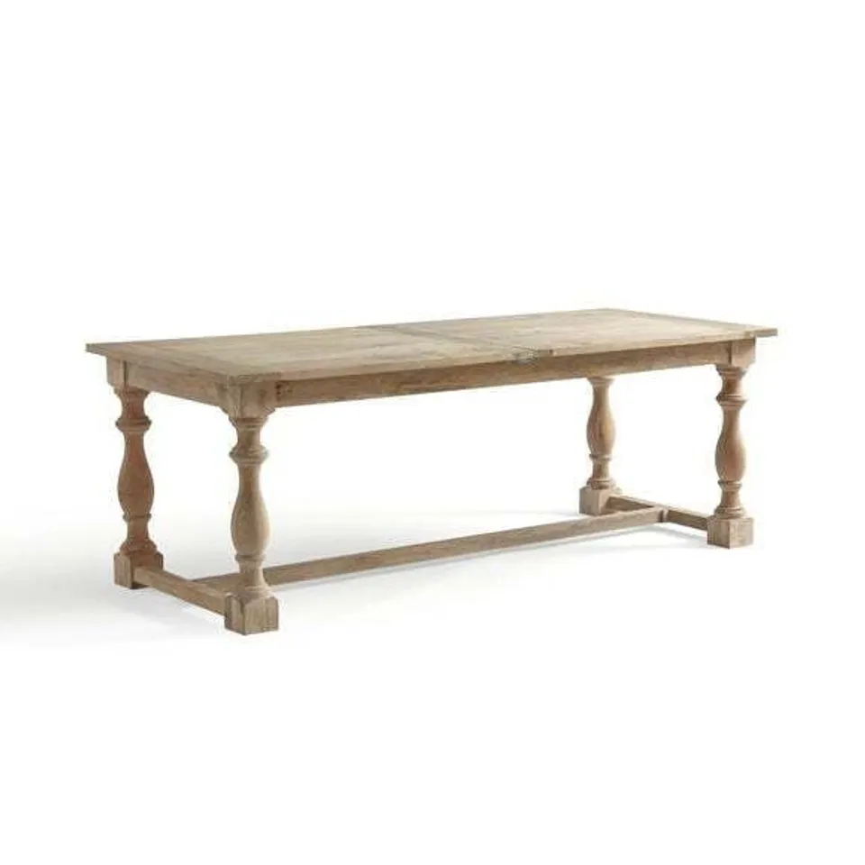 BOXED DUNELM BRIDGET RECTANGLE EXTENDING DINING TABLE //MANGO WOOD