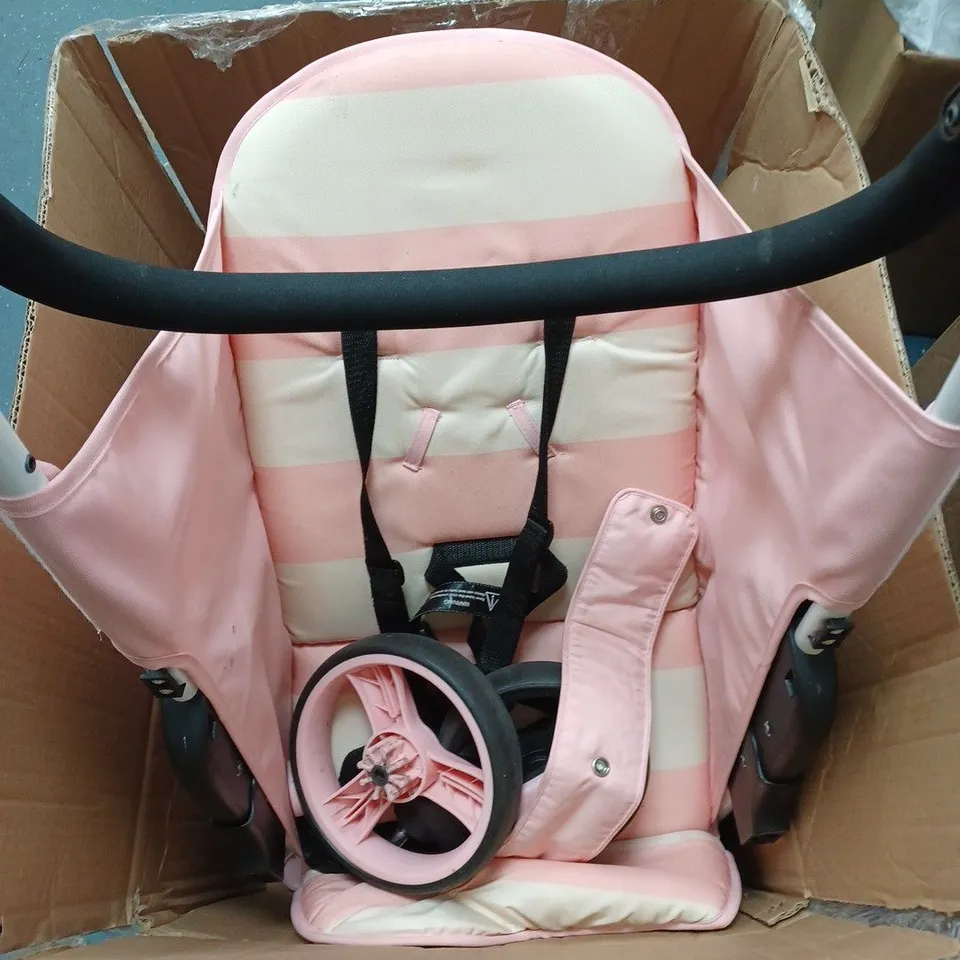 MY BABIIE BILLIE FAIERS MB30 PUSHCHAIR, PINK STRIPES RRP £155