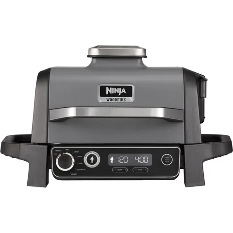 BOXED WOODFIRE ELECTRIC BBQ GRILL & SMOKER, GREY