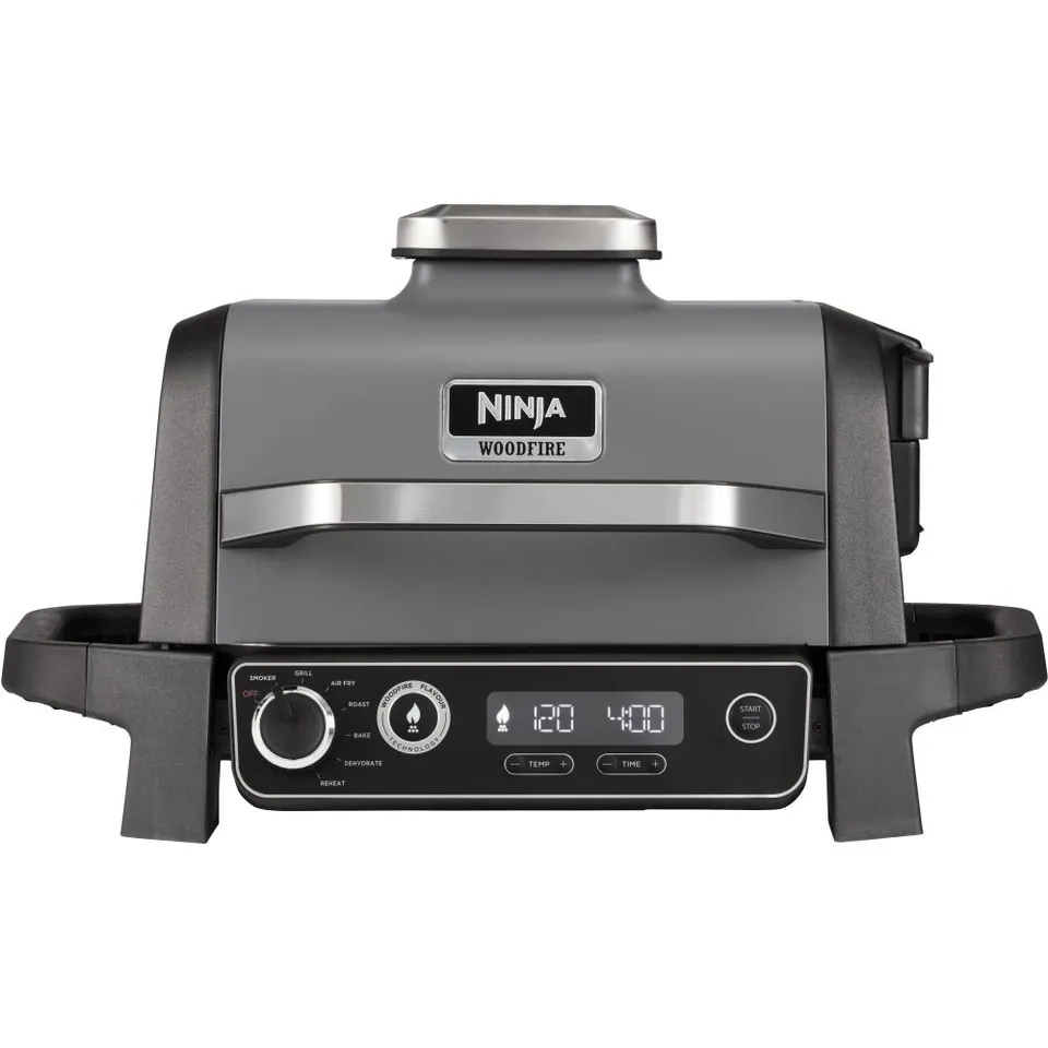 BOXED WOODFIRE ELECTRIC BBQ GRILL & SMOKER, GREY