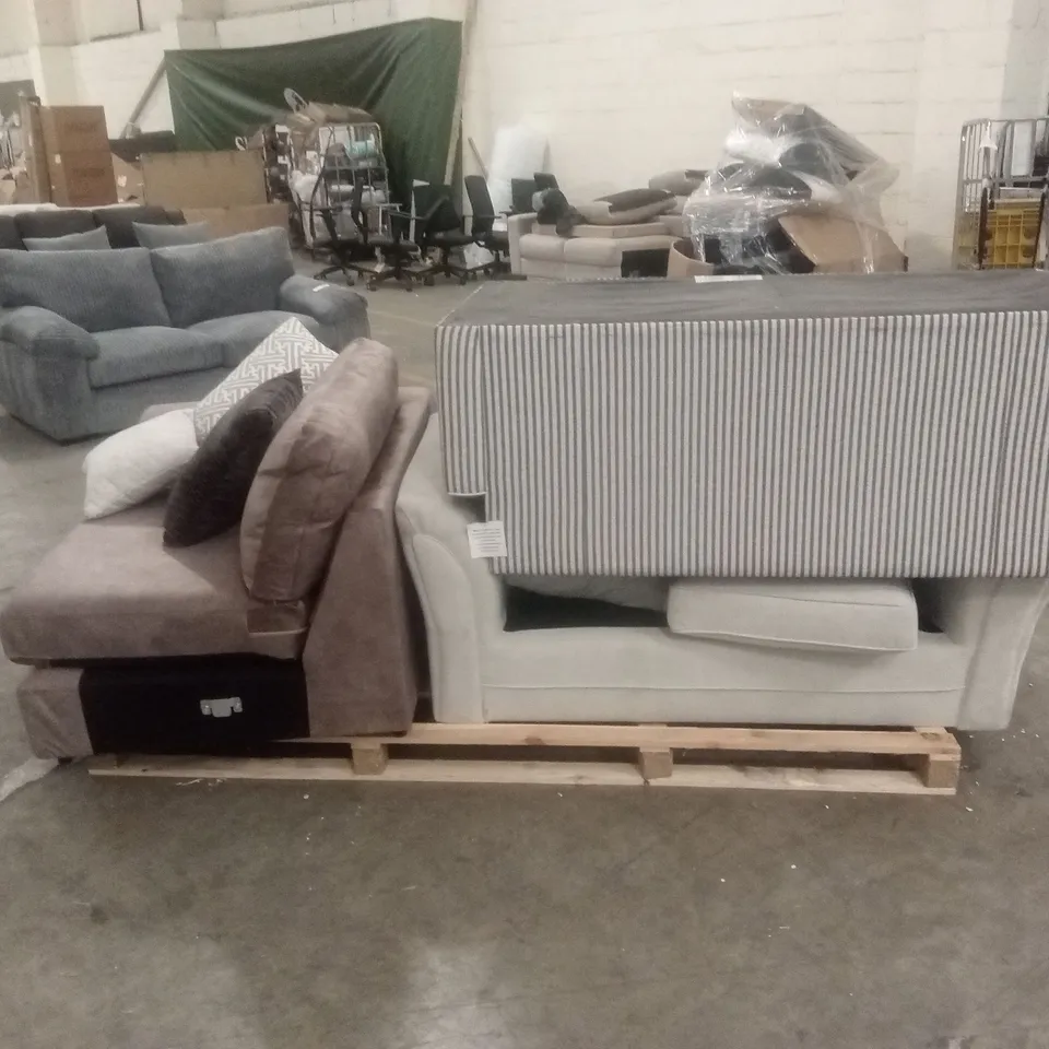 3 x ASSORTED INCOMPLETE DESIGNER SOFA PARTS AND PIECES
