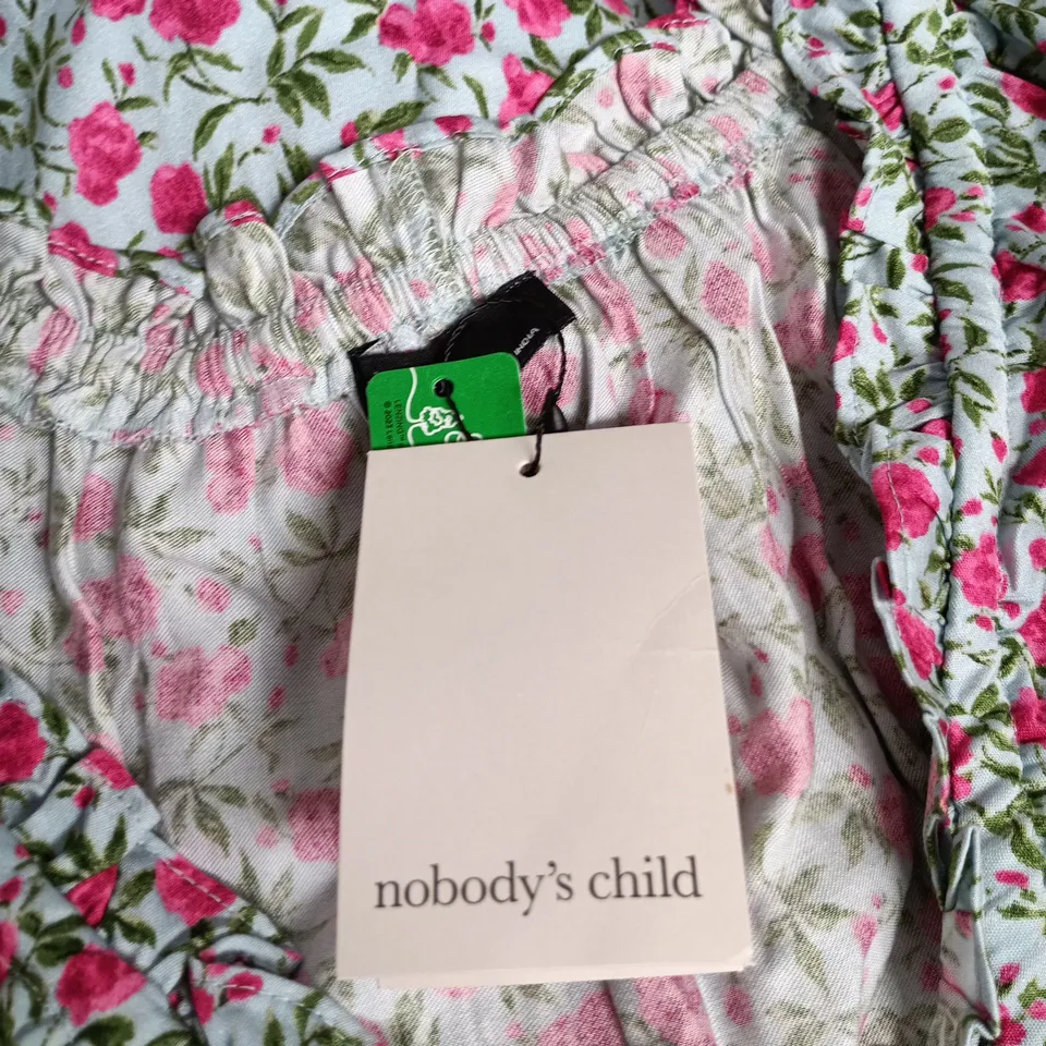 NOBODY'S CHILD LISA MIDI DRESS – SOFT BLUE FLORAL, UK 6