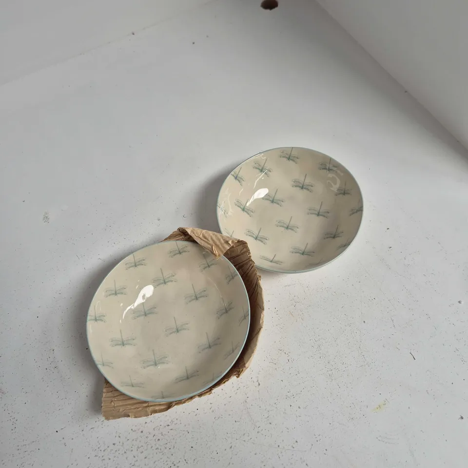 SOPHIE ALLPORT STONEWARE DESSERT BOWLS (DRAGONFLY), SET OF 2