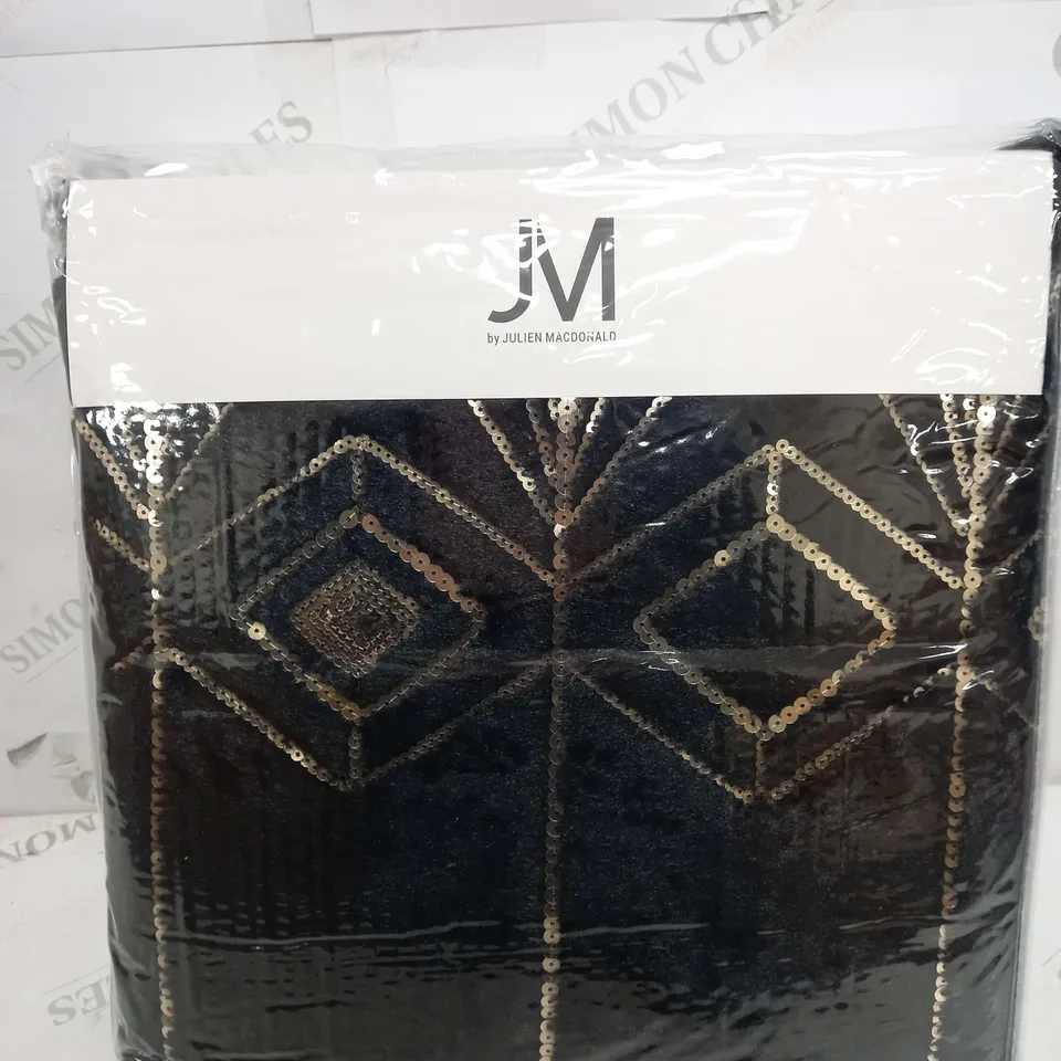 JM EMBELLISHED BLACK FUR THOW 