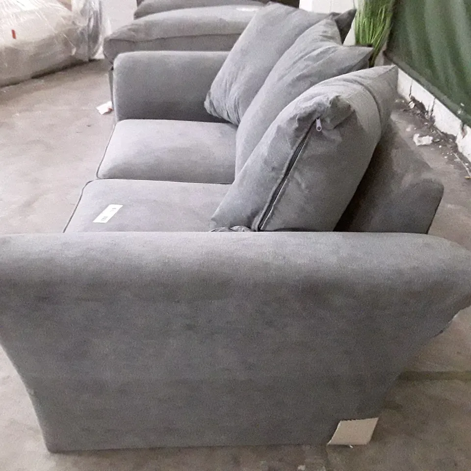 QUALITY DESIGNER 2 SEATER SOFA - GREY FABRIC