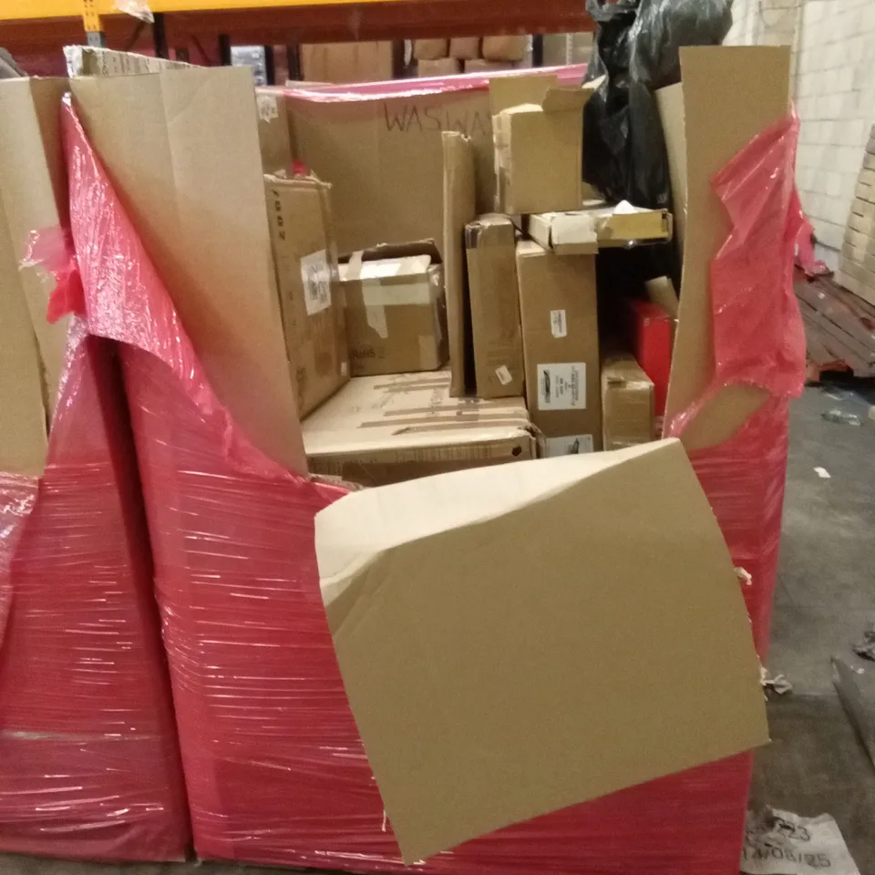 PALLET OF ASSORTED HOUSEHOLD GOODS AND PRODUCTS TO INCLUDE; ESPRESSO MACHINE, AIR COOLER, ROWING MACHINE ETC