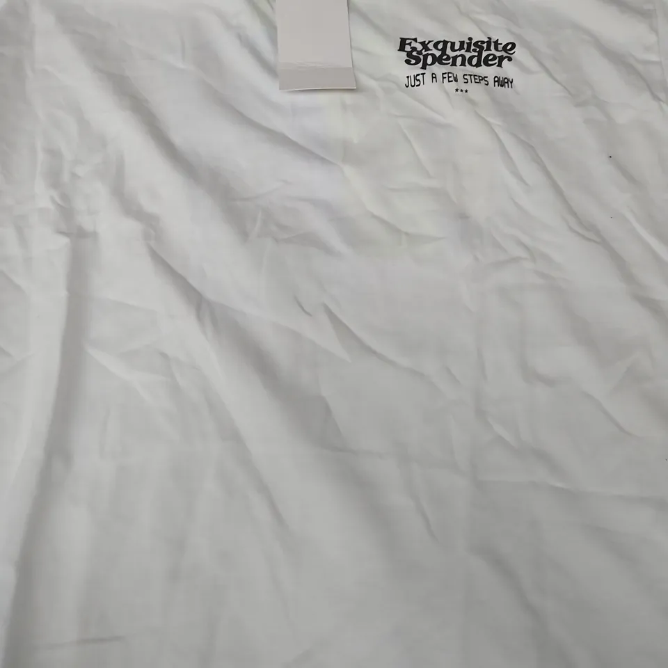 ZARA EXQUISITE SPENDER T-SHIRT IN WHITE SIZE XL