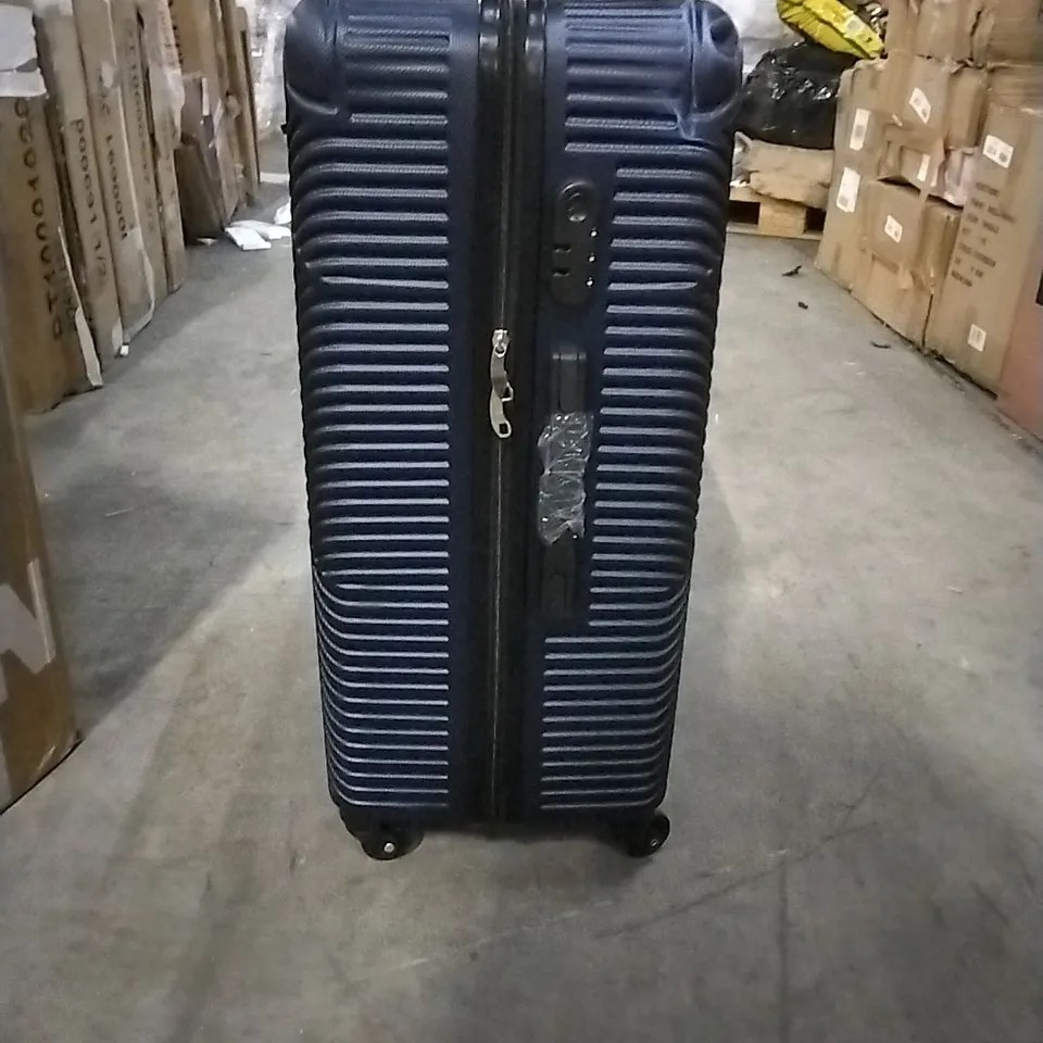 BOXED NEO NAVY BLUE HARD SHELL LUGGAGE SUITCASE (1 BOX)