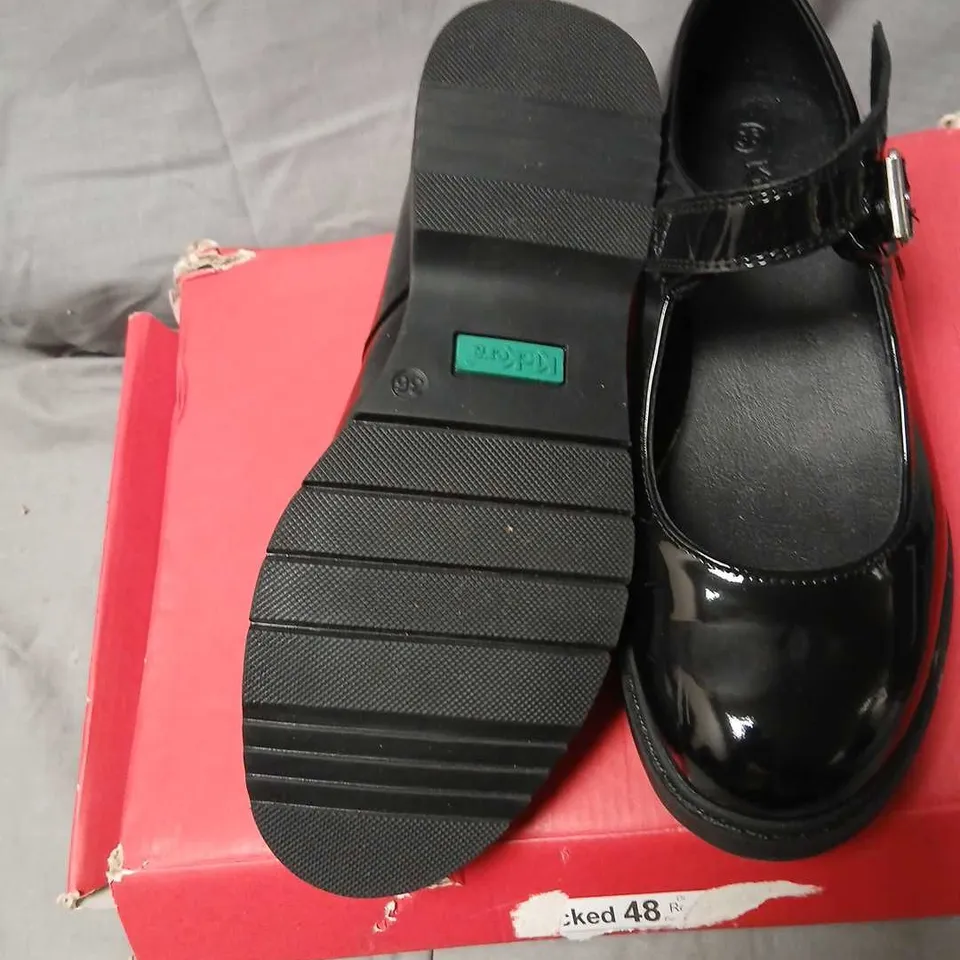 KICKERS FINLEY MJ PATENT BLACK MARY JANE SHOES – UK 3.5 (EU 36)