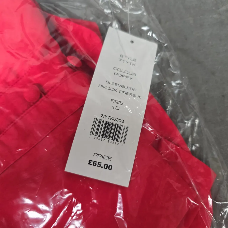 WOMEN'S FRENCH CONNECTION SLEEVELESS SMOCK DRESS – POPPY, STYLE 7YTK, UK 10