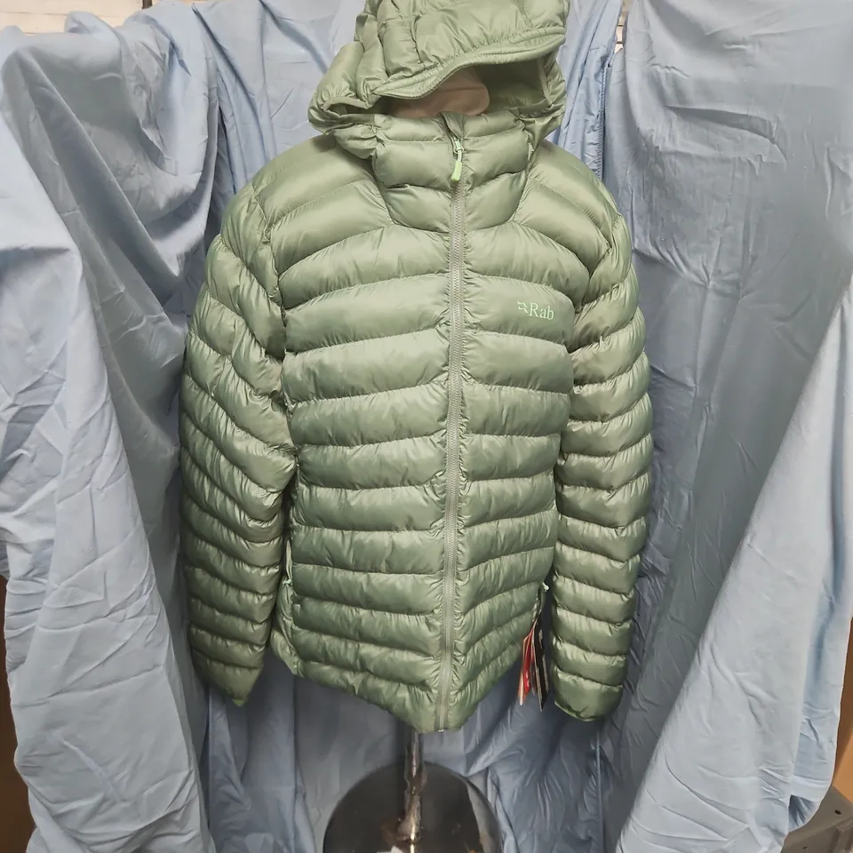 RAB CIRRUS ALPINE JACKET WOMEN’S UK 16 DARK FIG GREEN