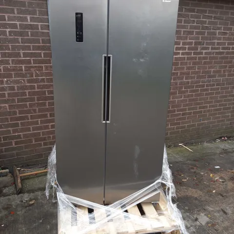 CANDY FREESTANDING GREY AMERICAN STYLE FRIDGE FREEZER