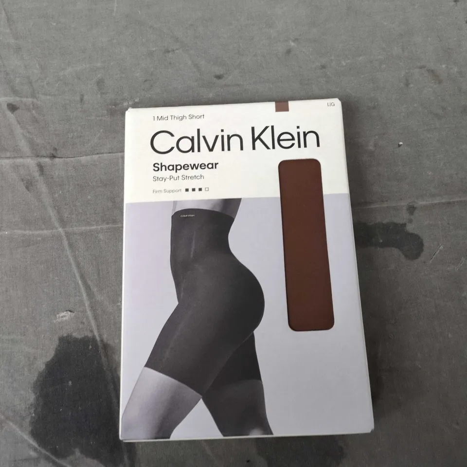 CALVIN KLEIN SHAPEWEAR MID-THIGH SHORT STAY-PUT STRETCH – BOXED