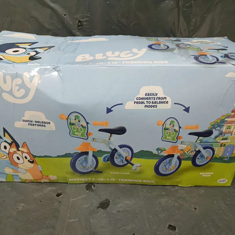 BOXED BLUEY 2IN1 TRAINING BIKE