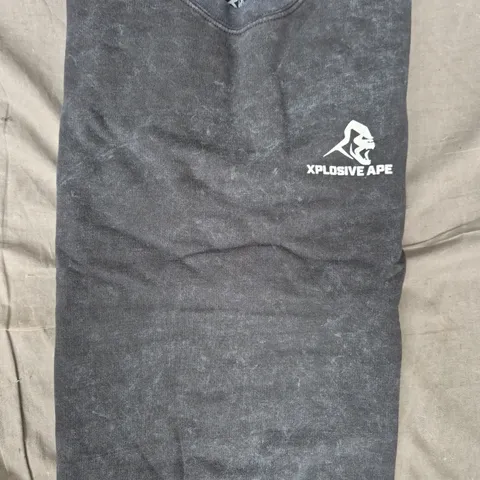 XPLOSIVE APE LONG SLEEVE JUMPER IN RUSTIC BLACK SIZE LARGE