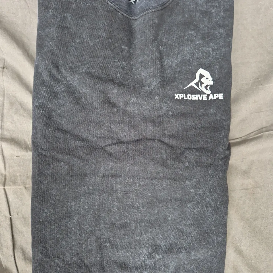 XPLOSIVE APE LONG SLEEVE JUMPER IN RUSTIC BLACK SIZE LARGE