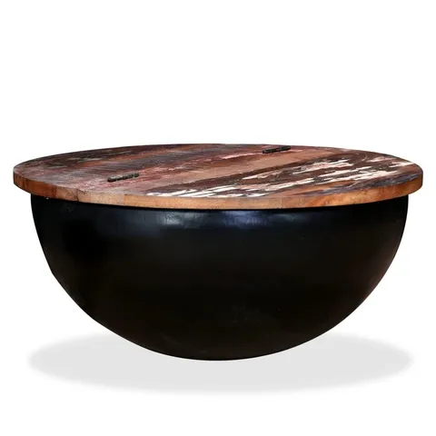 BOXED MARINA COFFEE TABLE WITH STORAGE - BLACK BASE (1 BOX)
