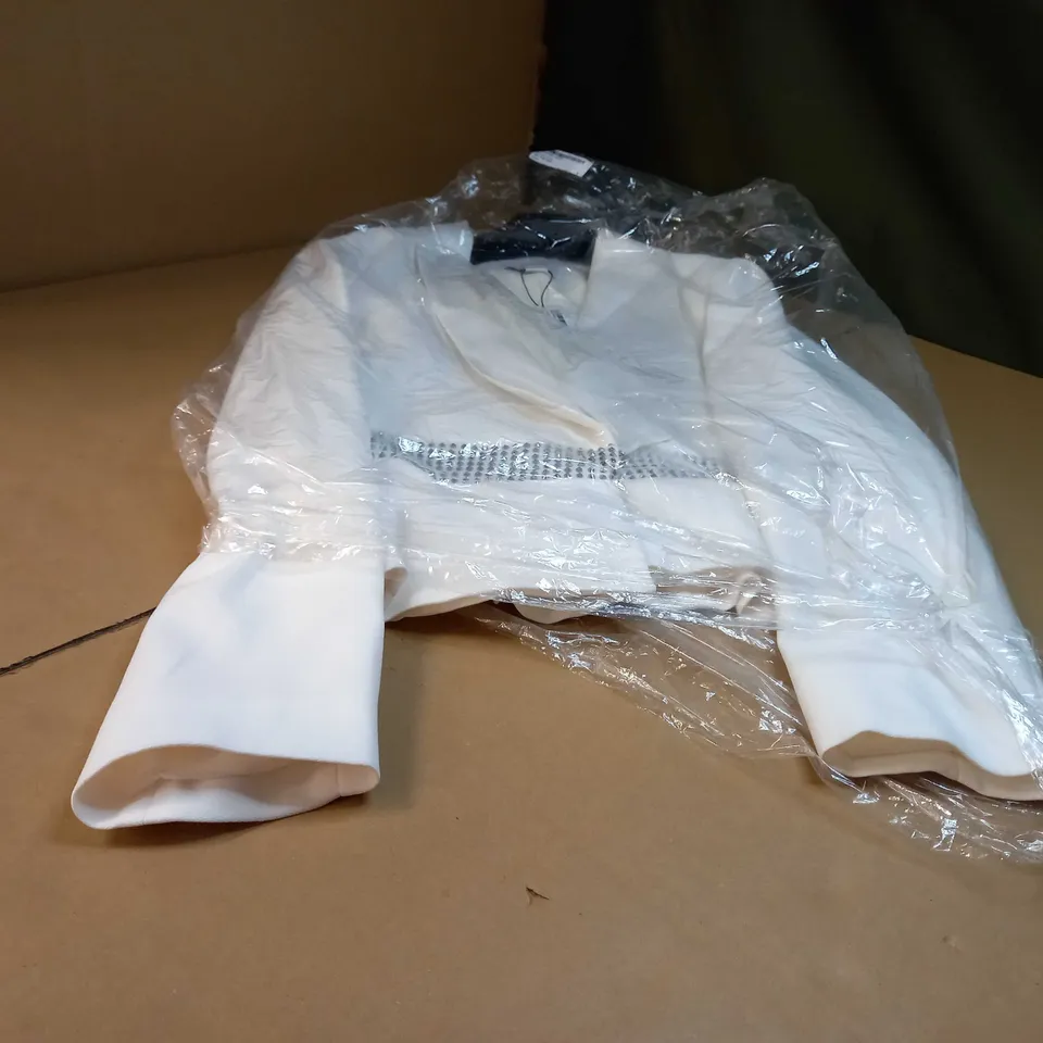 COAST IVORY/GEM DETAILED BLAZER - SIZE 18