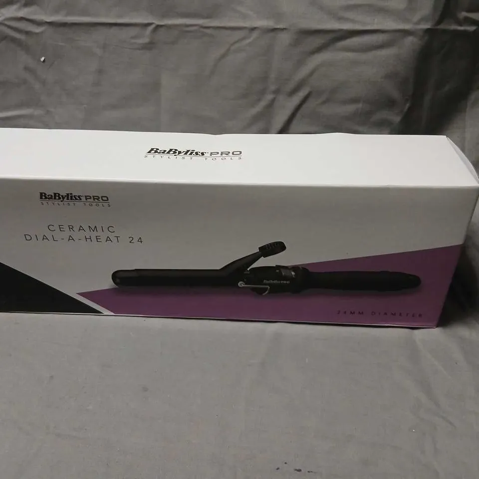 BABYLISS PRO CERAMIC DIAL-A-HEAT 24 CURLING IRON – BOXED