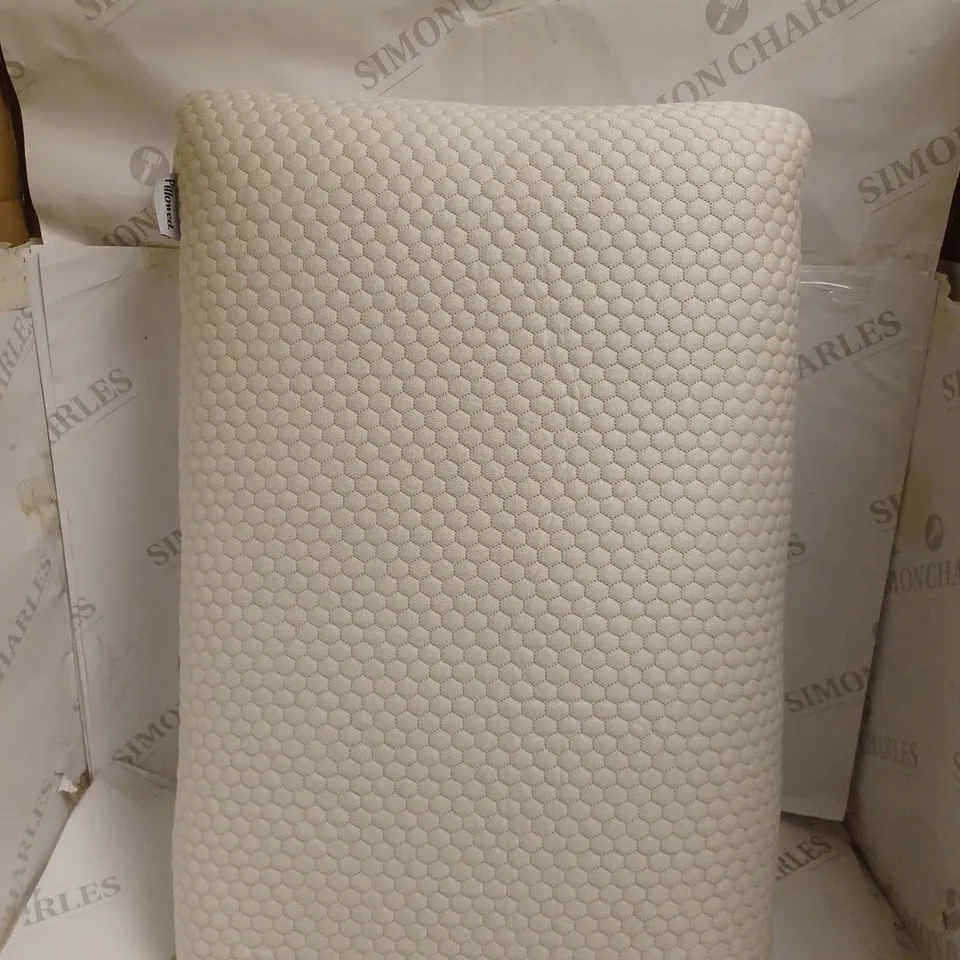 PACKAGED PILLOWED MEMORY FOAM PILLOW. 