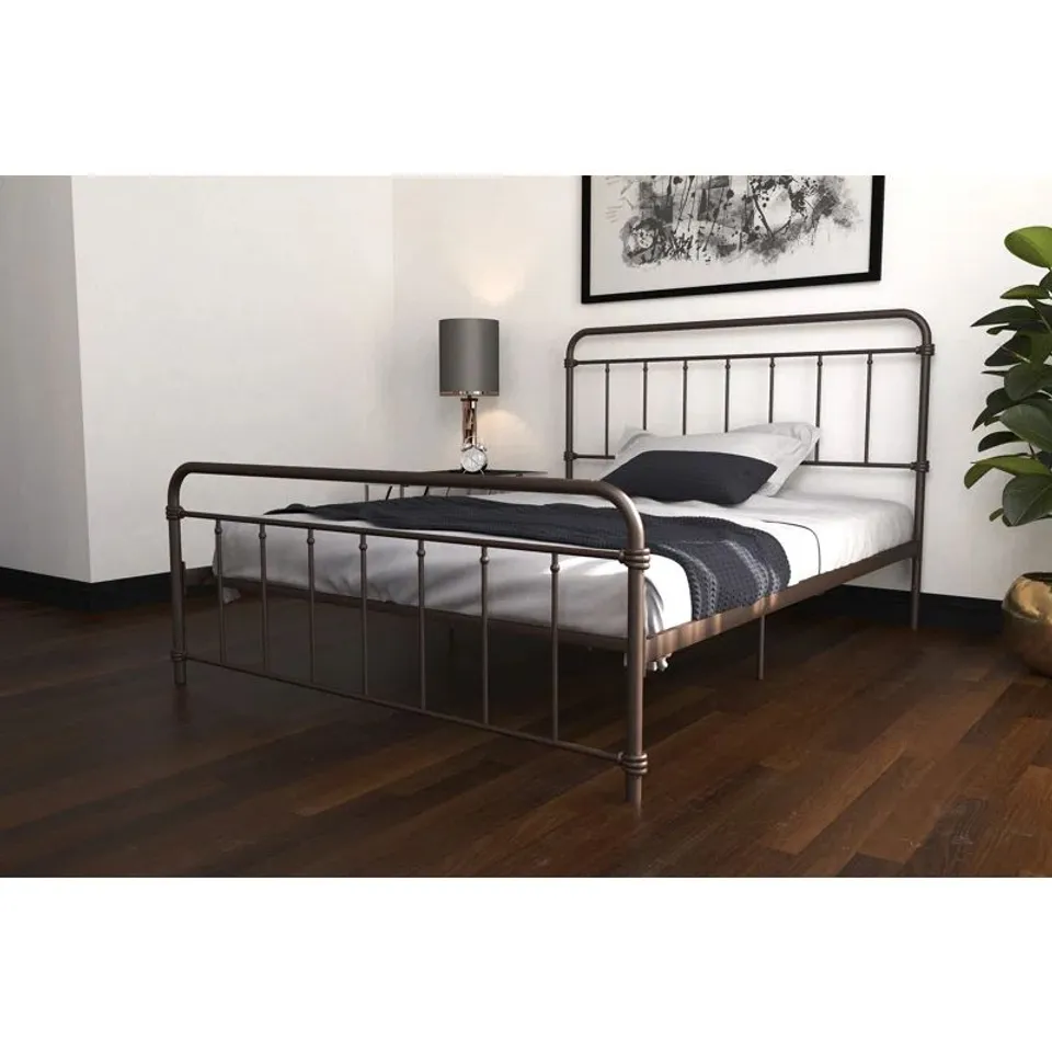BOXED AANYA BED FRAME, BRONZE // SIZE: KING (1 BOX)