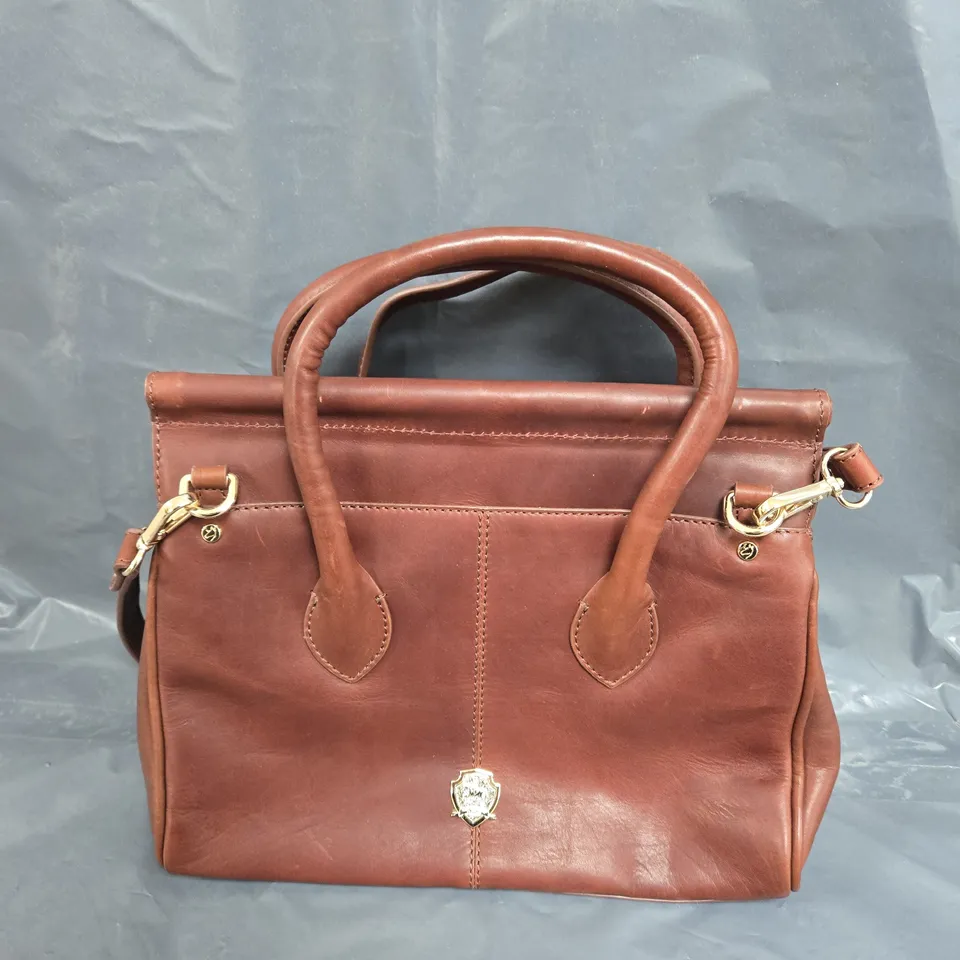 PAUL COSTELLOE BROWN LEATHER BAG